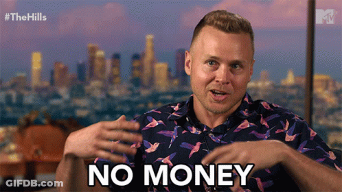 Man Saying No Money In City GIF