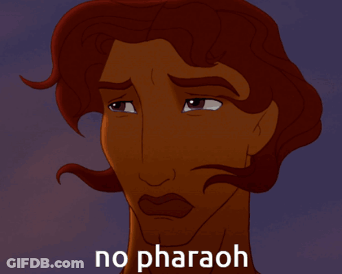 Man Saying No Pharaoh GIF