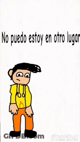 Man Saying No Puedo Estoy En Otro Lugar GIF