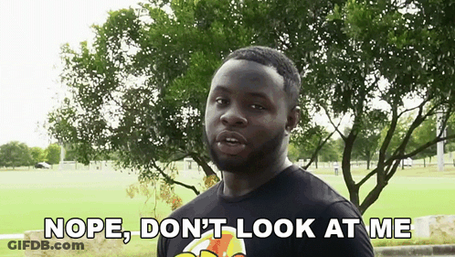 Man Saying Nope In Front Of Field GIF