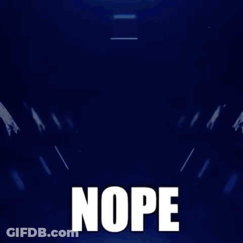 Man Saying Nope On Blue Background GIF