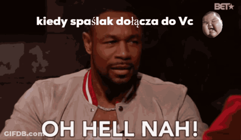 Man Saying Oh Hell Nah Looking At Phone GIF