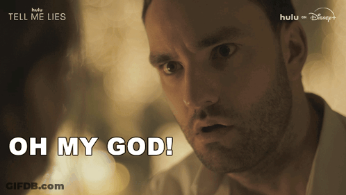 Man Saying Oh My God Looking At Another Person GIF