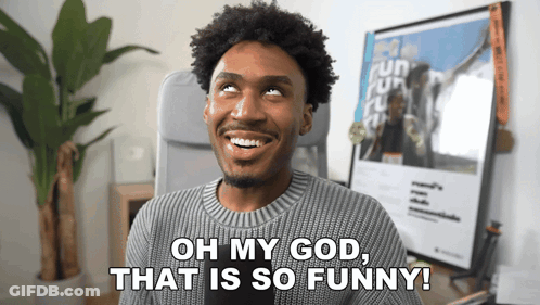 Man Saying Oh My God Smiling GIF