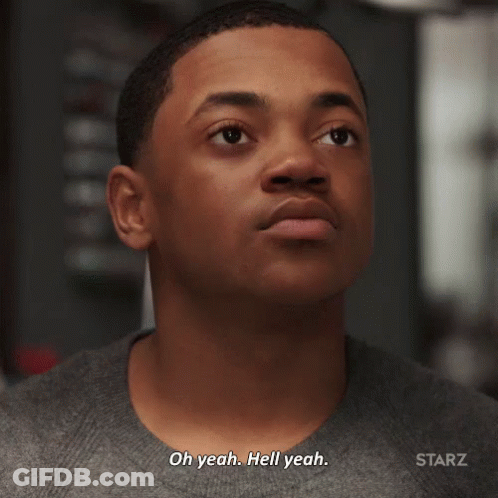 Man Saying Oh Yeah Hell Yeah Grey Sweater GIF