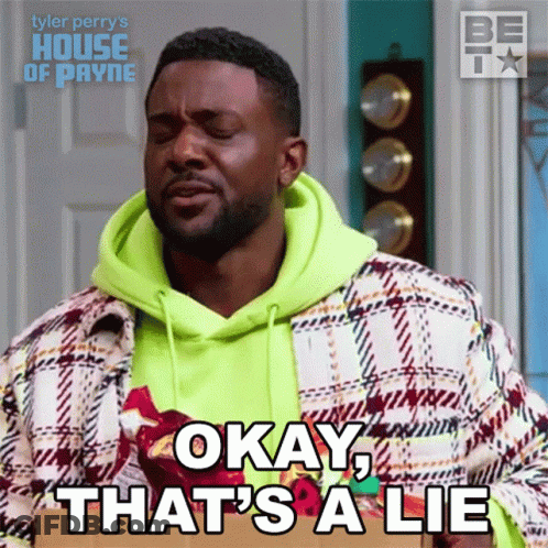 Man Saying Okay That's A Lie Holding Chips GIF