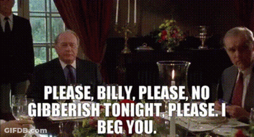 Man Saying Please Billy No Gibberish GIF