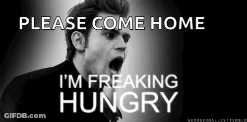 Man Saying Please Come Home Hungry GIF