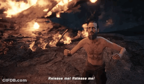 Man Saying Release Me GIF