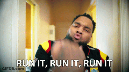 Man Saying Run It Run It Run It In Hallway GIF