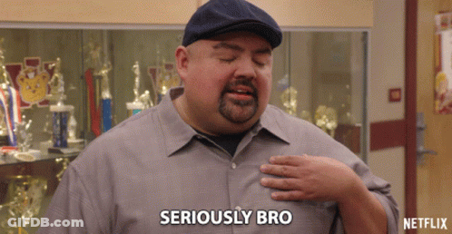 Man Saying Seriously Bro In Front Of Trophies GIF