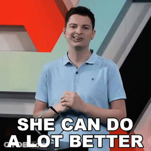 Man Saying She Can Do A Lot Better At Microphone GIF