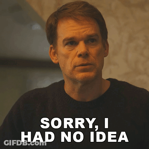 Man Saying Sorry I Had No Idea GIF