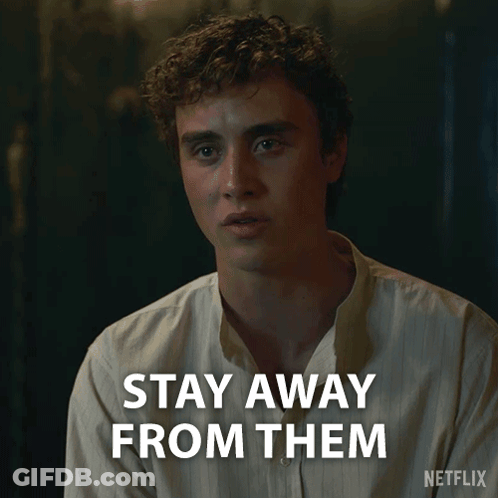 Man Saying Stay Away From Them On Netflix GIF
