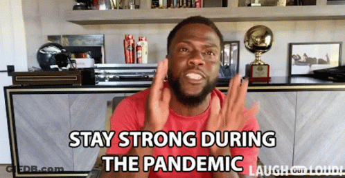 Man Saying Stay Strong During Pandemic GIF