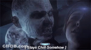 Man Saying Stays Chill Somehow Beside Woman GIF