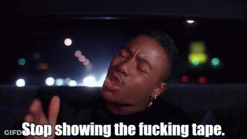 Man Saying Stop Showing The Fucking Tape In Car GIF