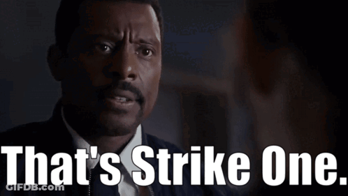Man Saying Strike One GIF