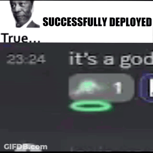 Man Saying Successfully Deployed GIF