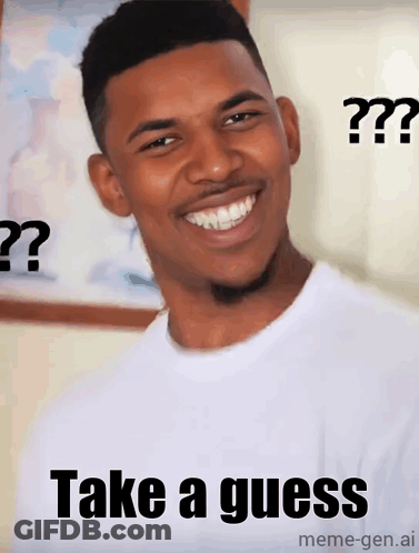 Man Saying Take A Guess GIF