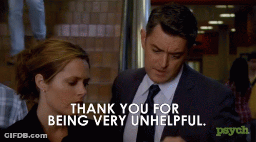 Man Saying Thank You For Being Very Unhelpful GIF