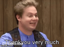Man Saying Thank You Very Much In Front Of Wooden Wall GIF