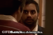 Man Saying Thanks Ron Doleezza Rice GIF