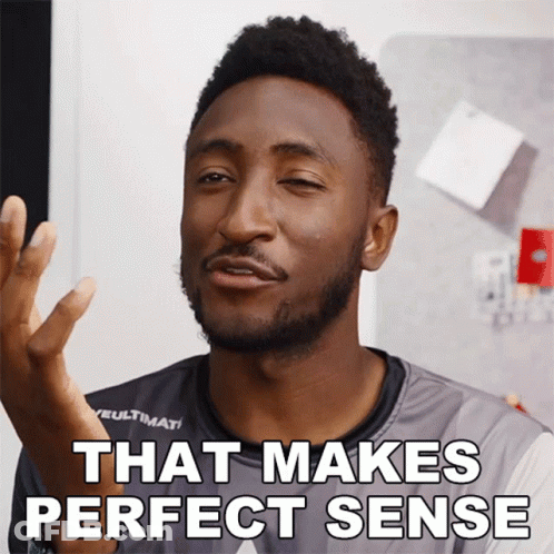 Man Saying That Makes Perfect Sense In Ultimate Shirt GIF