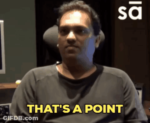 Man Saying That's A Point At Computer GIF