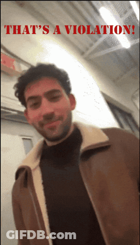 Man Saying That's A Violation GIF