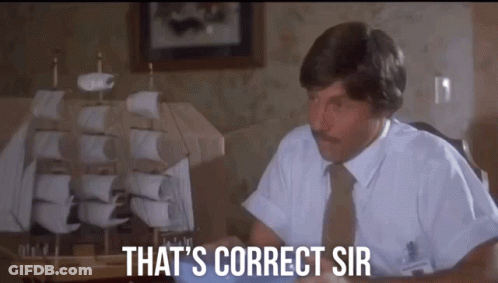 Man Saying That's Correct Sir With Model Ship GIF