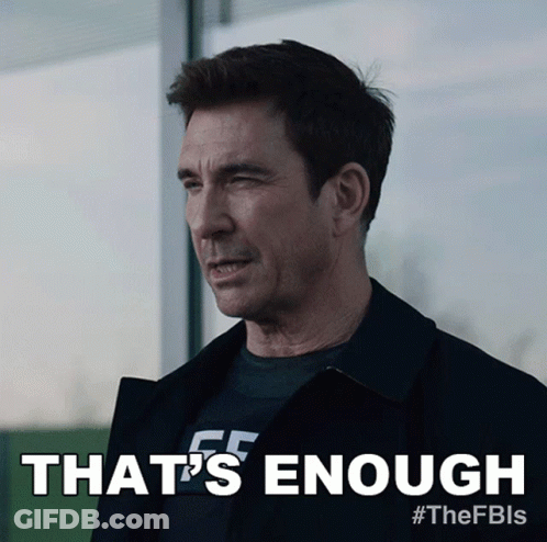 Man Saying That's Enough GIF