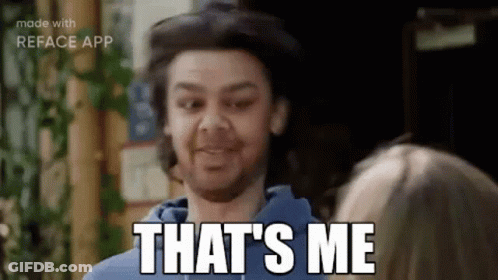 Man Saying That's Me To Woman GIF