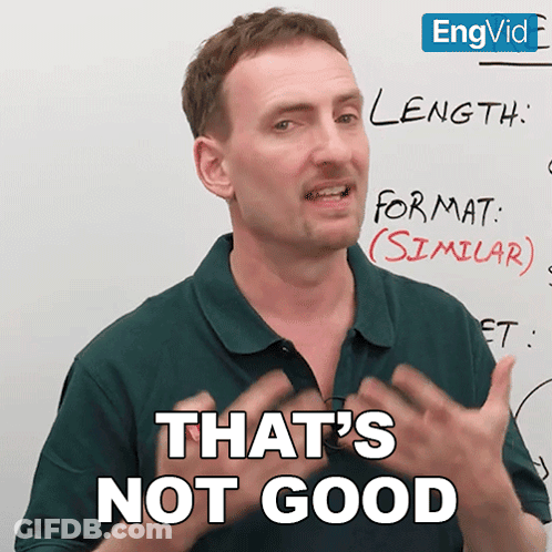 Man Saying That's Not Good GIF