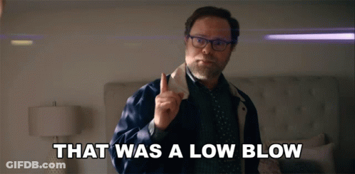 Man Saying That Was A Low Blow Pointing Finger GIF