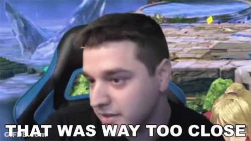 Man Saying That Was Way Too Close GIF