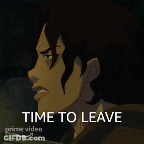 Man Saying Time To Leave GIF