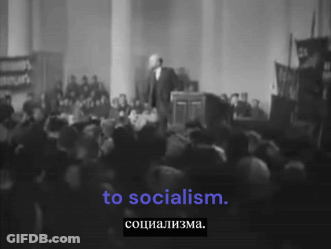 Man Saying To Socialism In Purple GIF