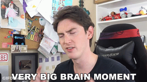 Man Saying Very Big Brain Moment GIF