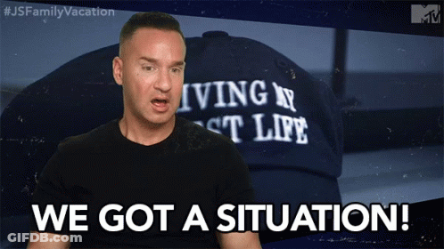 Man Saying We Got A Situation GIF