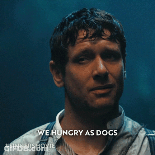 Man Saying We Hungry Like Dogs GIF