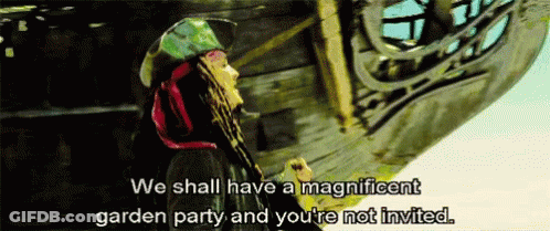 Man Saying We Shall Have A Magnificent Garden Party Not Invited GIF