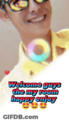 Man Saying Welcome Guys The My Room Happy Enjoy GIF