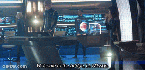 Man Saying Welcome To The Bridge Lt Nilsson GIF