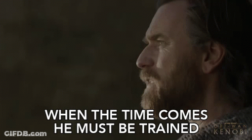 Man Saying When The Time Comes He Must Be Trained GIF