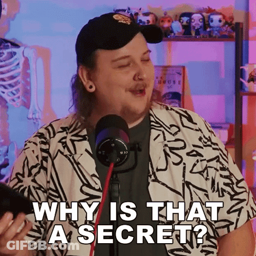 Man Saying Why Is That Secret Into Microphone GIF