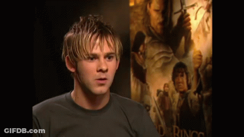Man Saying Whyyy In Front Of Movie Poster GIF