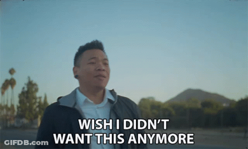 Man Saying Wish I Didn't Want This Anymore GIF