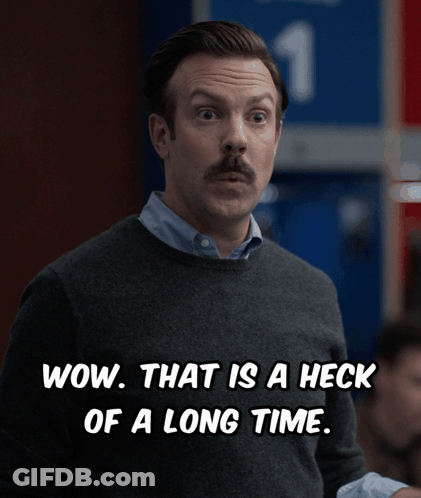 Man Saying Wow Heck Of A Long Time GIF