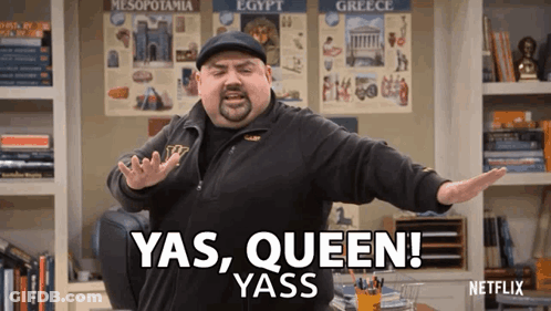 Man Saying Yas Queen Yass Netflix Poster GIF